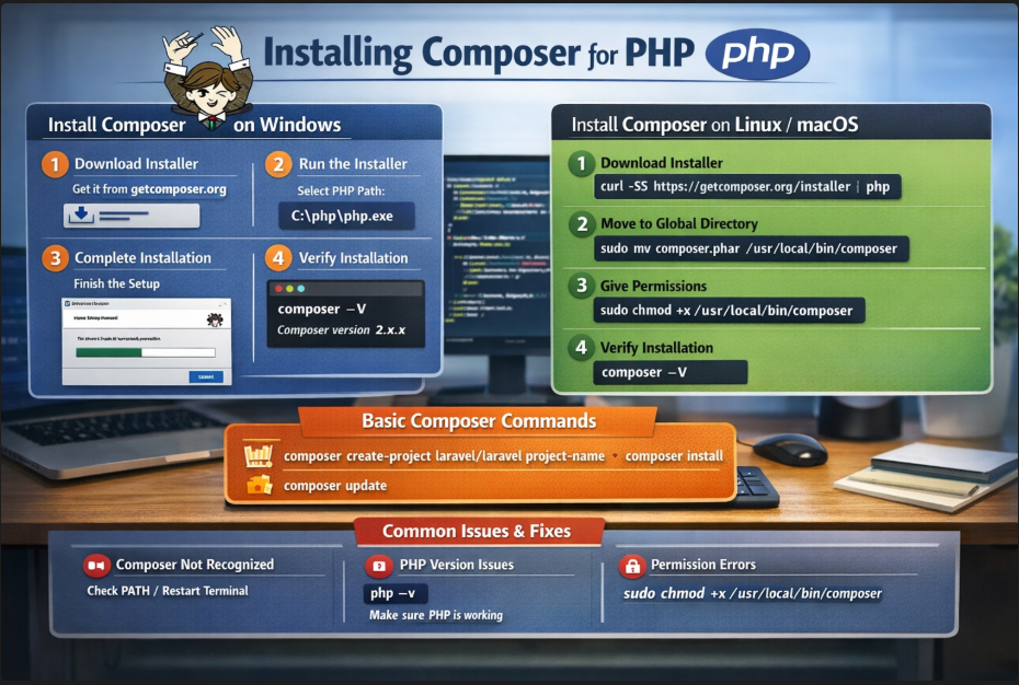 How to Install Composer on Windows, Linux, and macOS